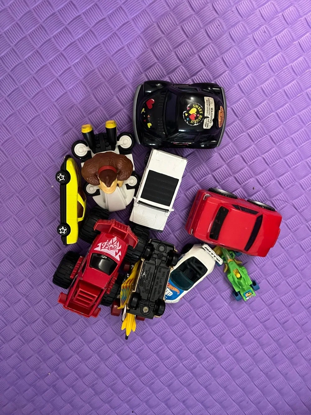 10 Assorted Kids Toy Vehicles - Mixed Colors Playset